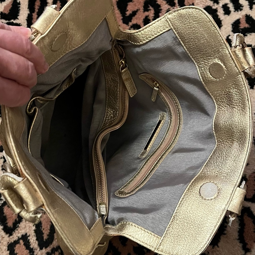 Beautiful Statement Gold Handbag - image 4